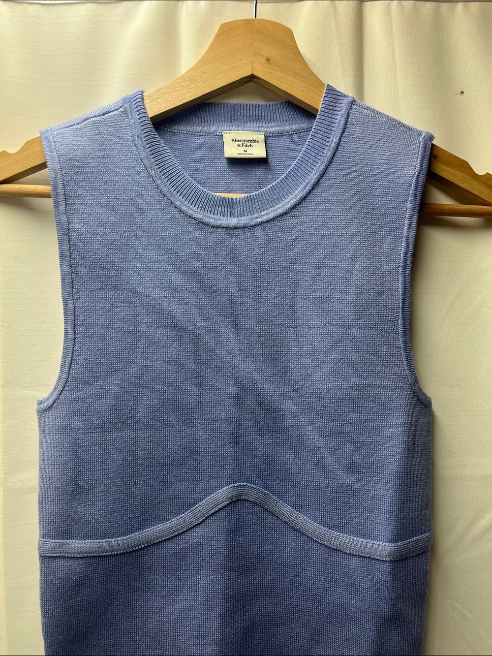 Abercrombie & Fitch Blue Purple Periwinkle Underbust Corset Crew Tank- M - Picture 3 of 5